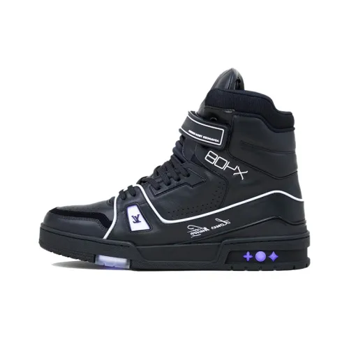 LOUIS VUITTON X408 LED Свет Высокие Крутые Скейтбординги Мужские Черные