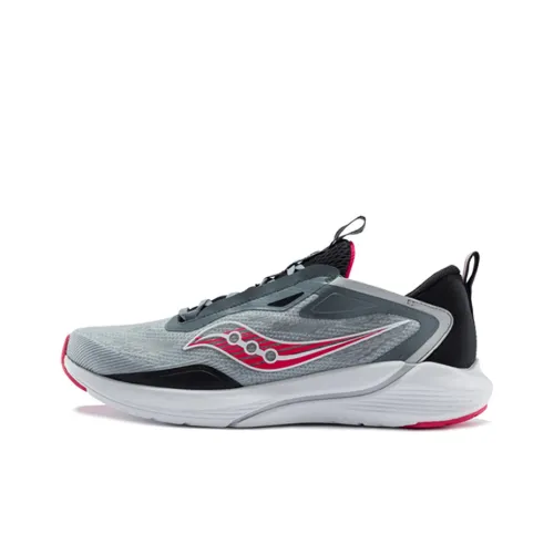 Saucony Hummingbird 1 Амортизаторы Slip-resistant Abrasion-resistant Низкий топ Беговые кроссовки Мужские Серый Красный
