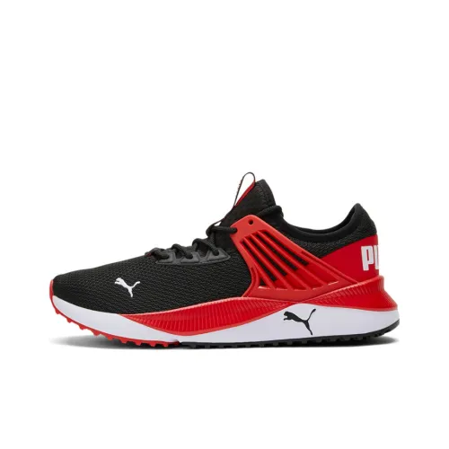 PUMA Pacer Future Shock Absorbers Slip-Resistant Abrasion-Resistant Lightweight Low-Top Беговые кроссовки Мужские Черные Красные