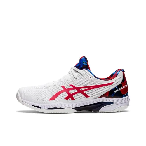 Asics Low Топ Беговые кроссовки Мужской Белый Красный