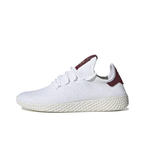 Pharrell Williams x Adidas Originals Tennis Hu Slip-resistant Abrasion-resistant Low-top Tennis Shoes Women's White Red Фаррелл Уильямс x Adidas Originals Tennis Hu Противоскользящие Износостойкие Низкие Кроссовки для тенниса Женские Белые Красные