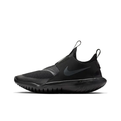 Nike Flex Runner Амортизаторы Shock противоскользящие устойчивые к истиранию низкий топ беговые кроссовки женские чисто черные