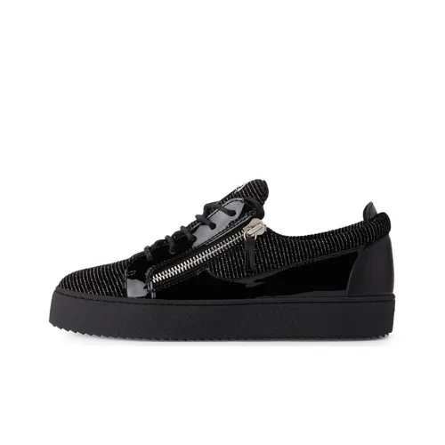 Giuseppe Zanotti GZ Low Топ Скейтборд Кроссовки Мужские Черные