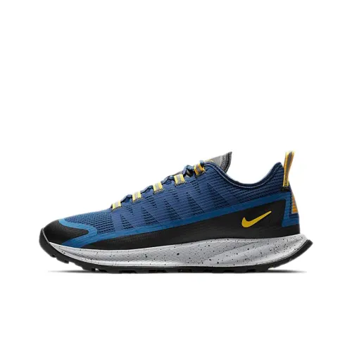 Nike ACG Air Nasu Shock Absorbers Slip-Resistant Low Top Hiking Shoes Unisex Blue Yellow Найк ACG Air Nasu Shock Absorbers Низкий топ Походная обувь Унисекс Синий Желтый