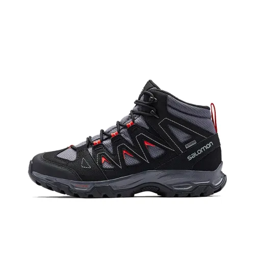 SALOMON Амортизаторы Shock Slip-resistant Abrasion-resistant MID Топ Альпинизм Походная обувь Мужской Ebony