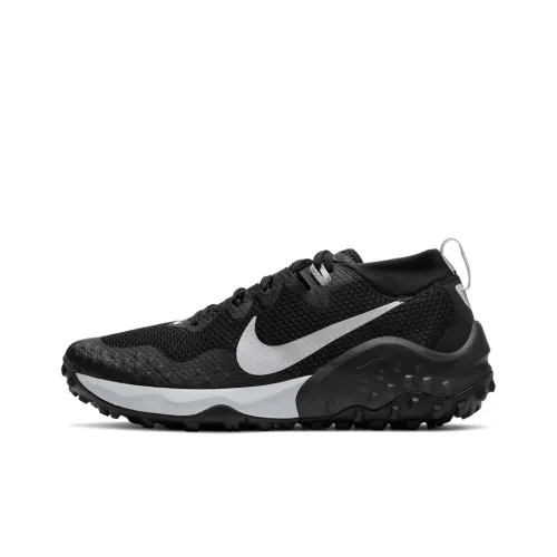 Nike Wildhorse 7 Low Top Trail Беговые кроссовки Мужские Черный Белый