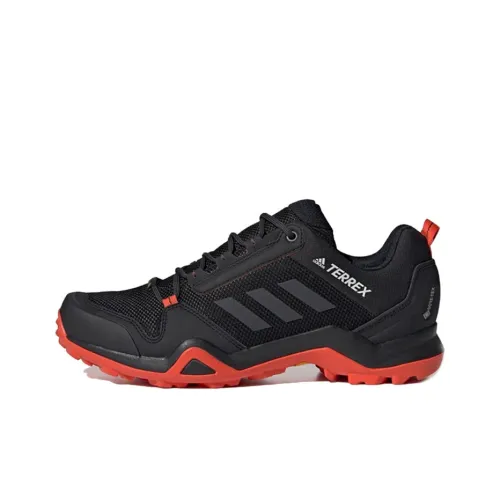 adidas Terrex AX3 GTX противоскользящий низкий топ альпинистские и туристические ботинки мужской красный черный