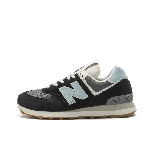 New Balance NB 574 Low Топ Повседневные Беговые Кроссовки Женские Черные