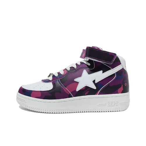 A BATHING APE STA MID Топ Стильный Скейтбординг Мужской Виноградный Фиолетовый