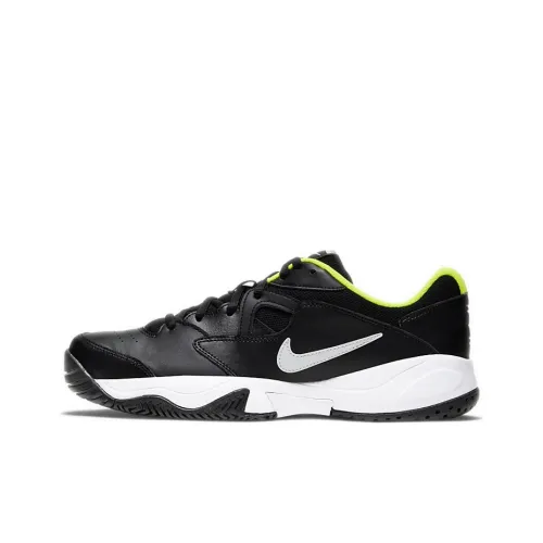 Nike Court Lite 2 Non Slip Легкий Низкий Топ Теннисные Кроссовки Унисекс Черный Желтый