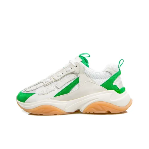 AMIRI Bone Runner Low Топ Беговые кроссовки Мужской Белый Зеленый