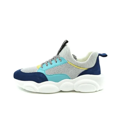 MOSCHINO Износостойкий Дышащий Легкий Низкий Топ Спортивная Повседневная Обувь Мужская Синяя