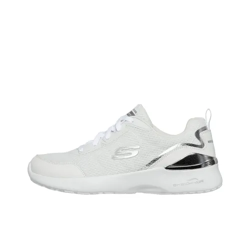 Skechers Skech Air Dynamight Амортизация Устойчивый к истиранию Дышащий Низкий Топ Беговые кроссовки Женские Белые