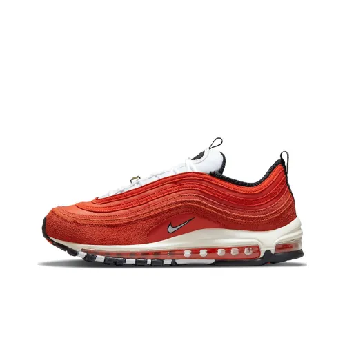 Nike Air Max 97 Low Топ Air Cushion Повседневные Беговые Кроссовки Мужские Белый Оранжевый