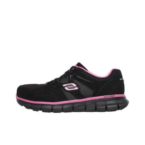 Skechers Synergy Low Топ Беговые кроссовки Женские Черный Розовый