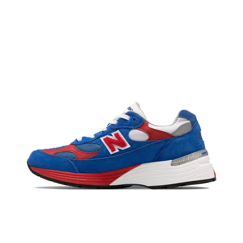 New Balance NB 992 Low Топ Беговые кроссовки Унисекс Синий Красный Винтаж Сделано в США