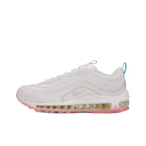 Nike Air Max 97 Устойчивый к истиранию Низкий Топ Повседневные Беговые кроссовки Женские Pearl White