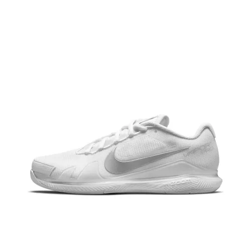 Nike Air Zoom Vapor Pro Court Shock Absorbers Низкий Топ Кроссовки для тенниса Женские Белые Серебряные
