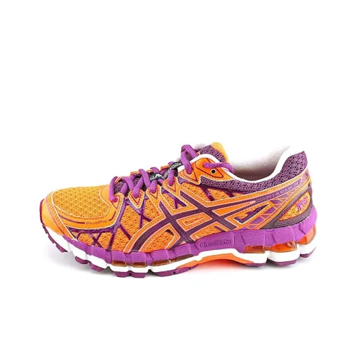 Asics Gel Kayano20 NYC Устойчивые к истиранию Низкие Кроссовки для Бега Женские Оранжевый Фиолетовый