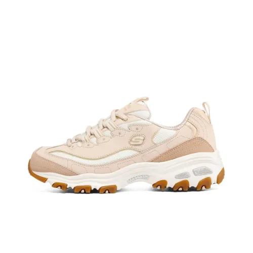 Skechers D'LITES 1,0 Milk Tea Bear Low Top Casual Women's Cream Yellow