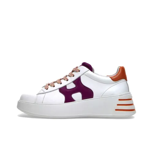 HOGAN Rebel H564 Low Топ Повседневная обувь Женская Белый Фиолетовый