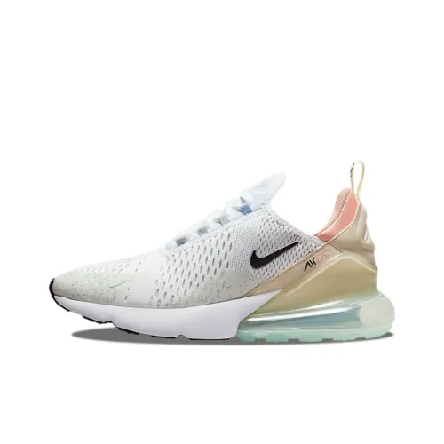 Nike Air Max 270 Амортизация Дышащий Легкий Низкий Топ Повседневная Обувь Мужская Белый Хаки
