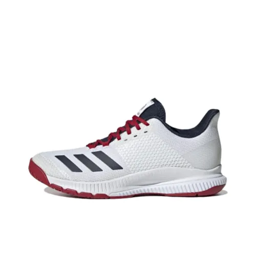 Adidas Crazyflight Bounce 3 Устойчивые к истиранию низкие беговые кроссовки унисекс белые и красные