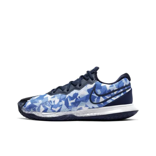 Nike Air Zoom Vapor Cage 4 Court Shock Absorbers Slip-Resistant Low Top Tennis Shoes Men's Black Blue White Найк Эйр Зум Вапор Кейдж 4 Корт Шок Абсорбер Слип-Резистент Низкий Топ Теннис Кроссовки Мужские Черный Синий Белый