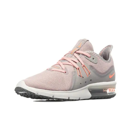 Nike Air Max Sequent Low Топ Air Cushion Марафон Беговые кроссовки Женские Бледно-розовый цвет кизила