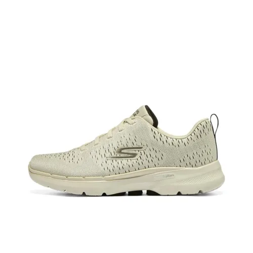Skechers Go Walk 6 Low Топ Беговые кроссовки Женские Custard