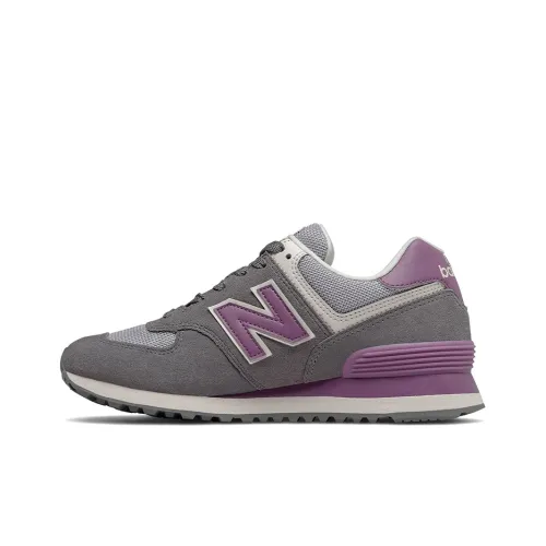 New Balance NB 574 Low Топ Марафон Беговые кроссовки Женские Фиолетово-серый