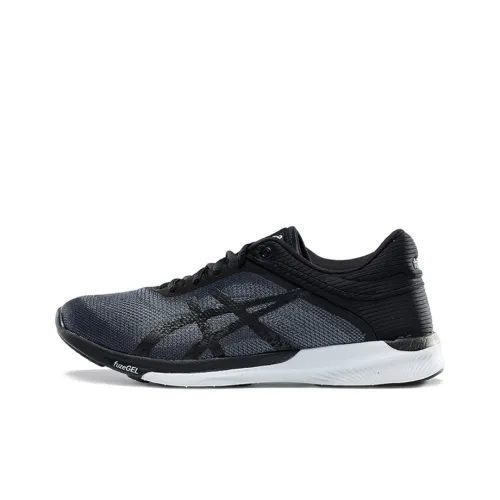 Asics Fuze Abrasion Resistant Низкий Топ Беговые кроссовки Женские Черный Белый