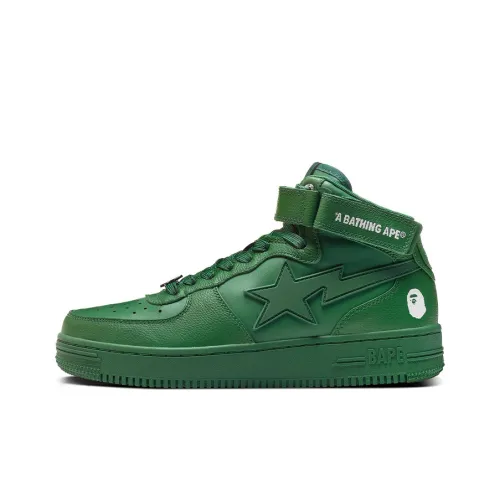 A BATHING APE STA Высокий Топ Стильный Скейтбординг Женские Зеленый