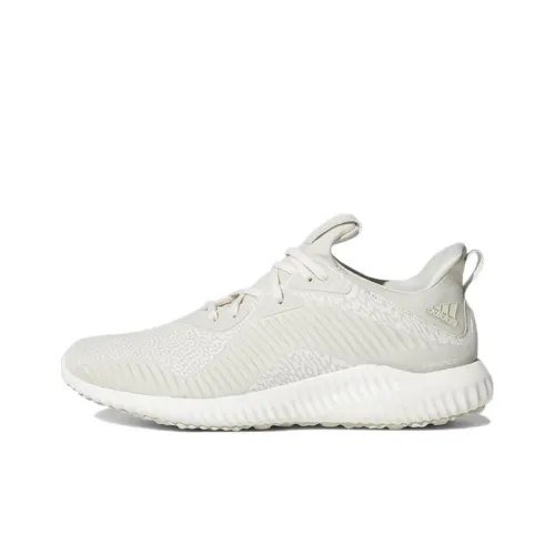 Adidas AlphaBounce Устойчивые к истиранию низкие беговые кроссовки для мужчин белые