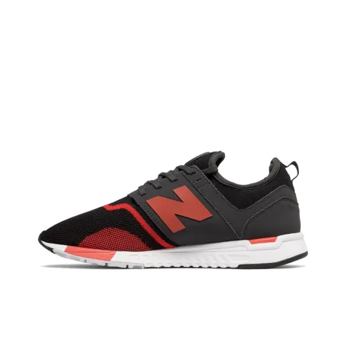 New Balance NB 247 Low Топ Беговые кроссовки Мужской Черный Красный