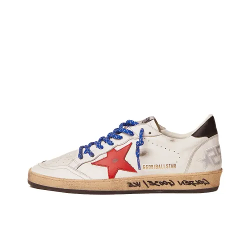 Golden Goose Ball Star Low Топ Стильные Скейтбординги Мужской Белый Красный Синий