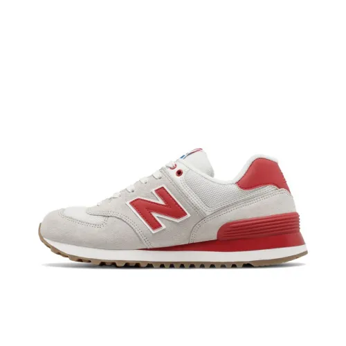 New Balance NB 574 Low Топ Марафон Беговые кроссовки Женские Серый Красный
