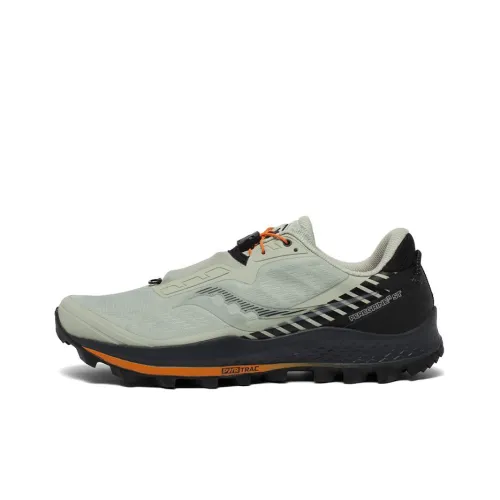 Saucony Peregrine Falcon 11 Low Топ Беговые кроссовки Мужской Зеленый Серый Стандарт M