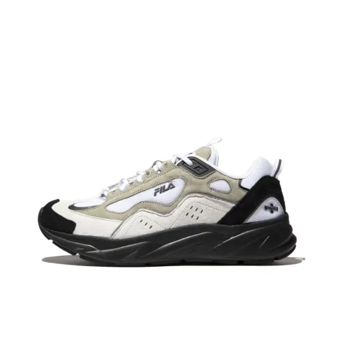 Major Force x FILA Trigate Амортизация Износостойкий Низкий Топ Повседневные Спортивные Кроссовки Мужские Бежево-Коричневые