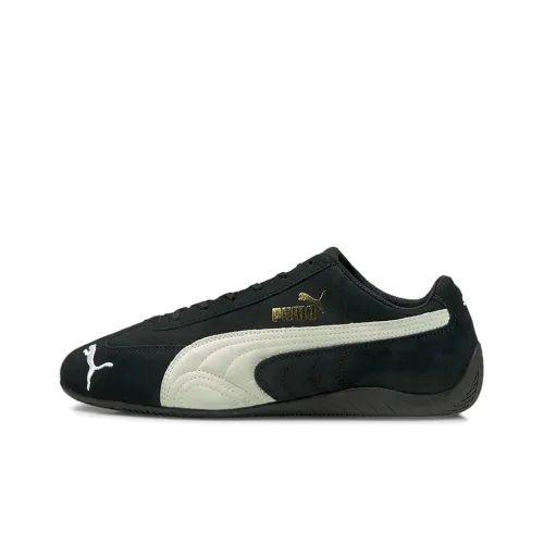 PUMA Porsche Legacy Speedcat Амортизация Износостойкие Низкие Кроссовки для Бега Унисекс Черный Белый