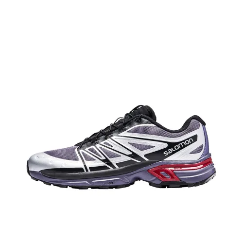 SALOMON XT Wings 2 Противоскользящий Устойчивый к истиранию Низкий Топ Беговые кроссовки Унисекс Серый Синий
