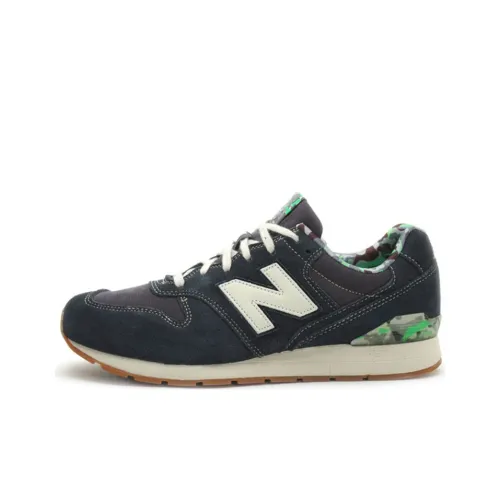 New Balance NB 996 Series Устойчивые к истиранию Низкие Беговые кроссовки Мужские Синие Зеленые Белые