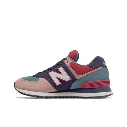 New Balance NB 574 Low Топ Беговые кроссовки Женские Синий Розовый