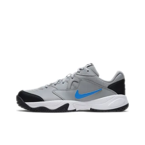 nike Court Lite 2 Амортизаторы Shock Absorbers Противоскользящие Устойчивые к истиранию Низкий Топ Кроссовки для тенниса Мужские Серый Синий