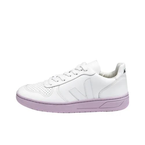 VEJA V 10 Low Топ Стильные Скейтбординги Женские Белый Фиолетовый