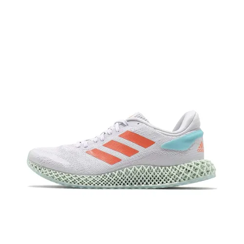 Adidas 4D Run 1,0 Slip-resistant Abrasion-resistant Low Top Training Running Shoes Unisex Gray Orange Blue