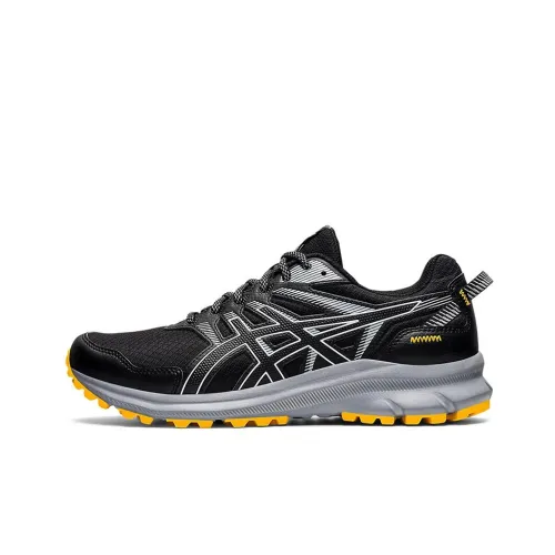 Asics Trail Scout 2 Устойчивый к истиранию Дышащие Низкие Кроссовки для Бега Мужские Черные Серые