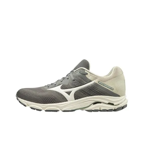 Mizuno Slip-resistant Abrasion-resistant Breathable Low-top Casual Running Shoes Men's Gray White Мицубо Противоскользящий Устойчивый к истиранию Дышащий Низкий Топ Повседневные Беговые Кроссовки Мужские Серый Белый