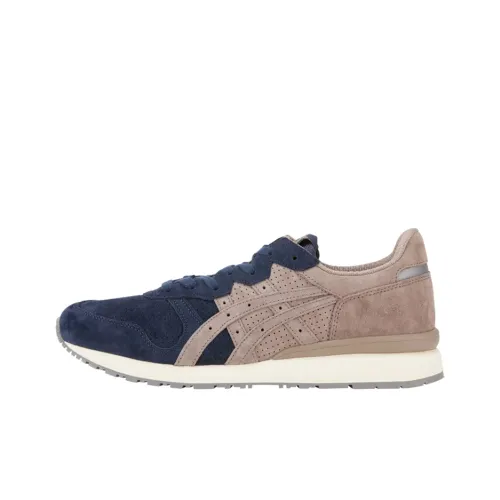 Onitsuka Tiger Ally Устойчивые к истиранию низкие беговые кроссовки унисекс синие коричневые