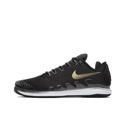 Nike Air Zoom Vapor X Shock Absorbers Противоскользящие Низкие Кроссовки для тенниса Черный Белый Золото